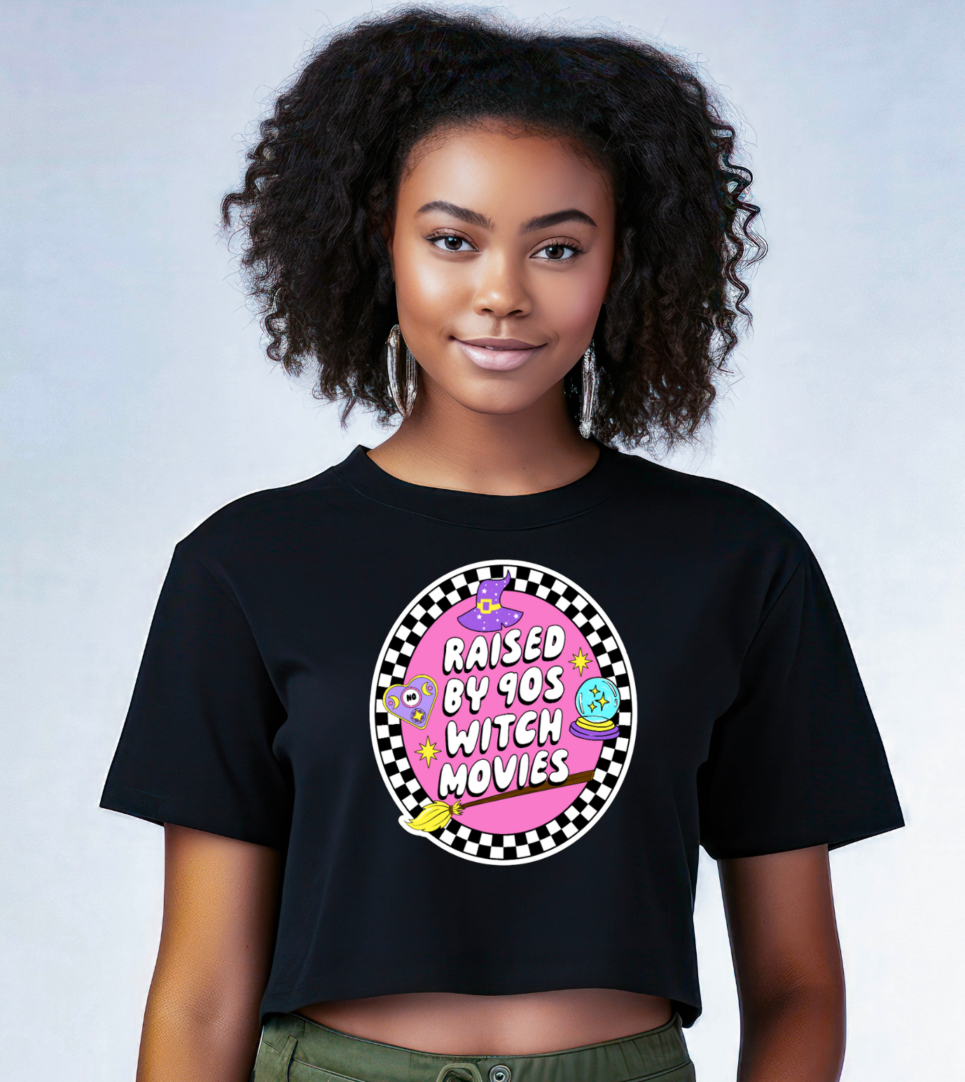Raised By 90's Witch Crop Top