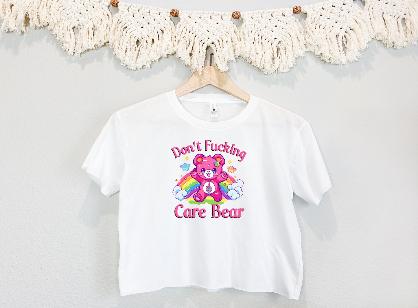 Don't Fing Care Bear Crop Top