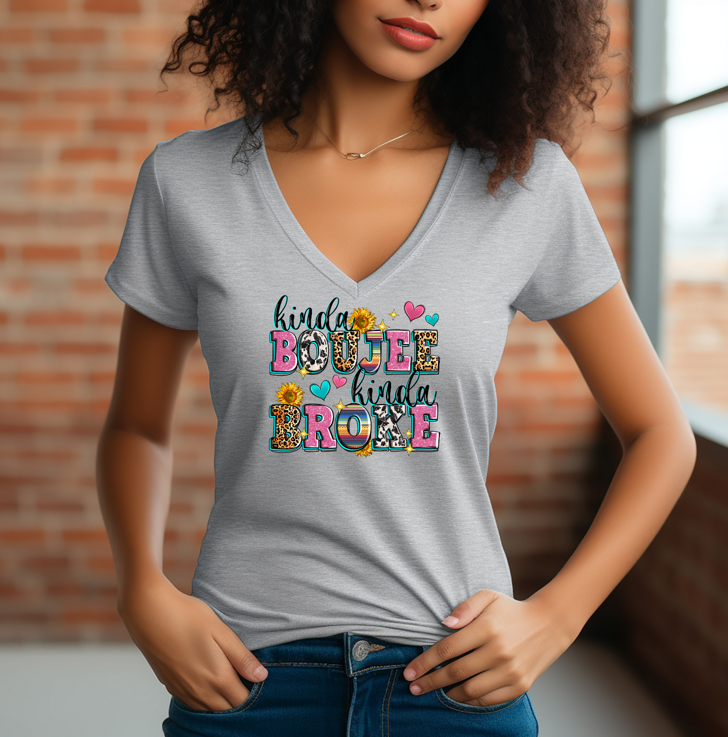 Kinda Boujee Kinda Broke T-Shirt