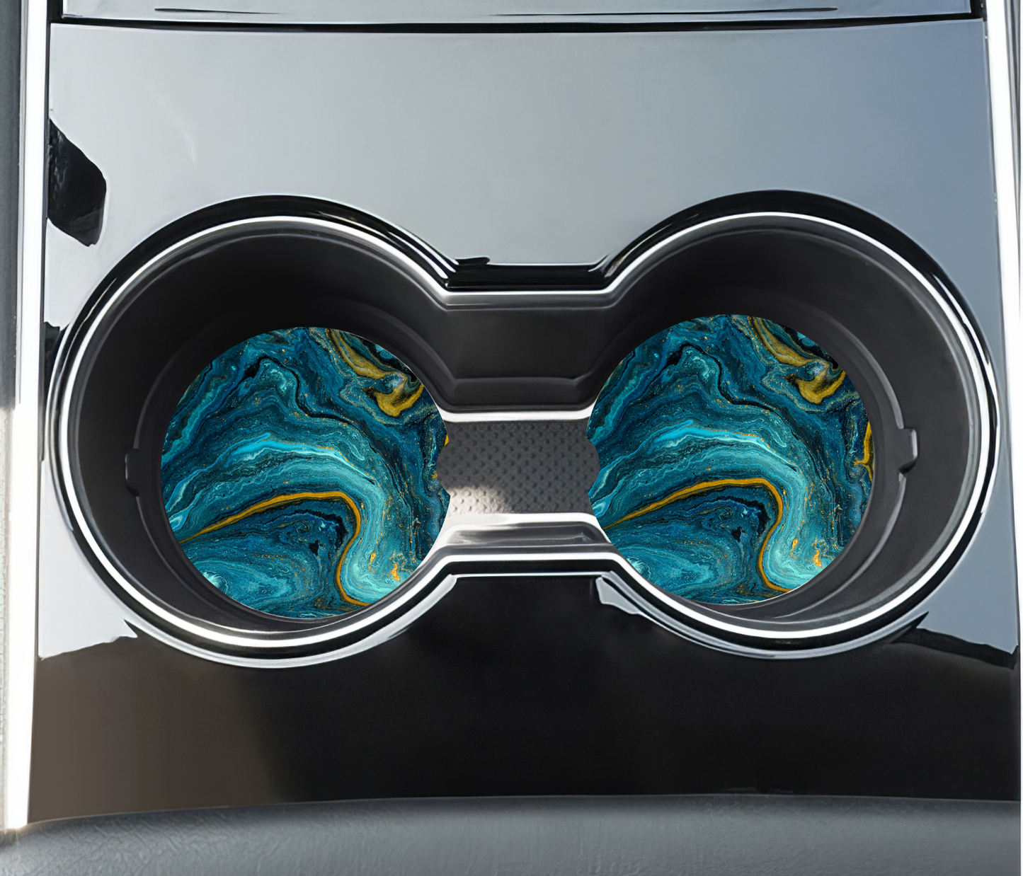 Blue Agate Car Coasters