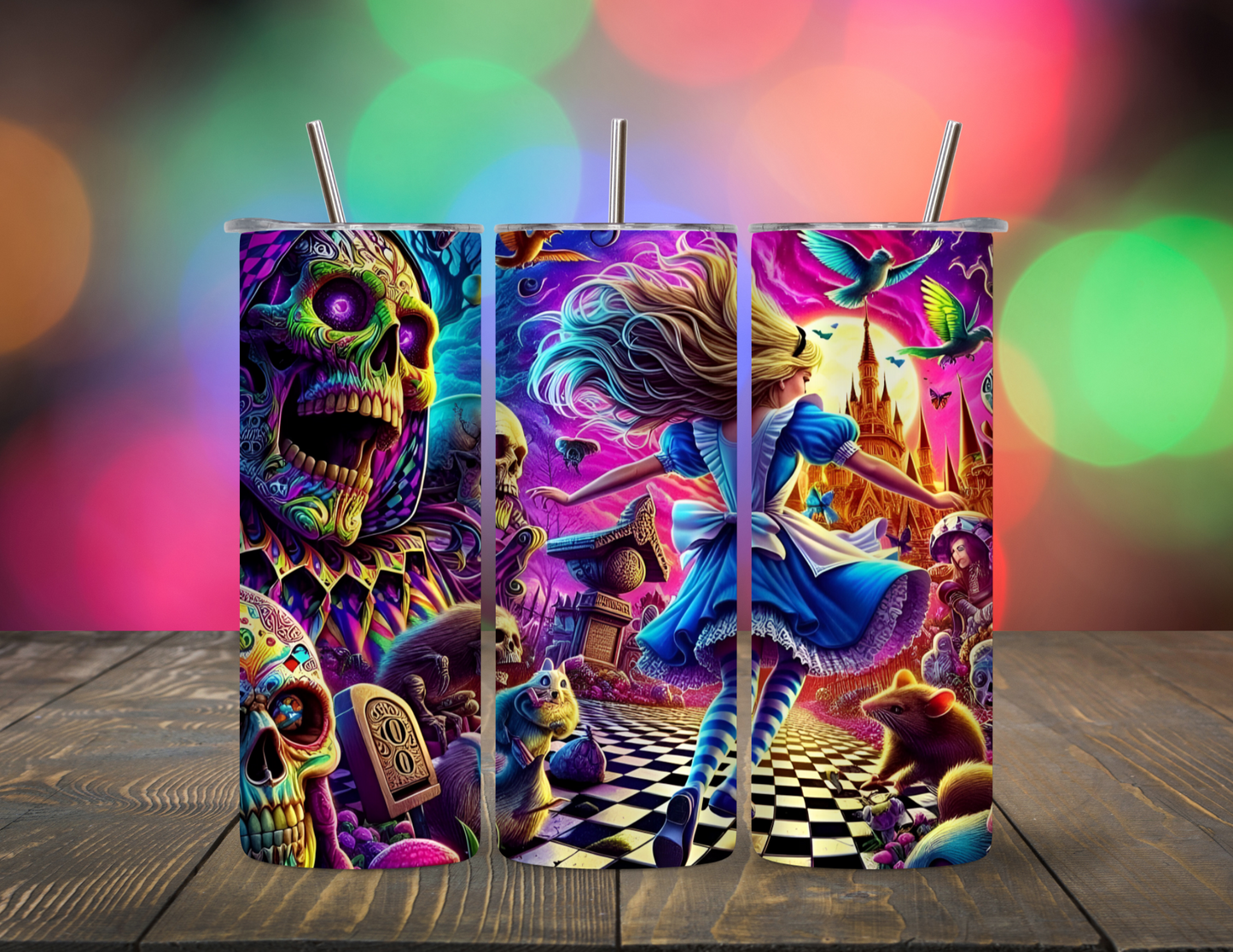 Nightmare in Wonderland 20 oz Skinny Tumbler
