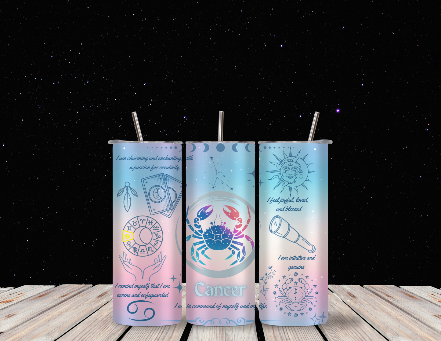 Cancer 20oz Skinny Tumbler