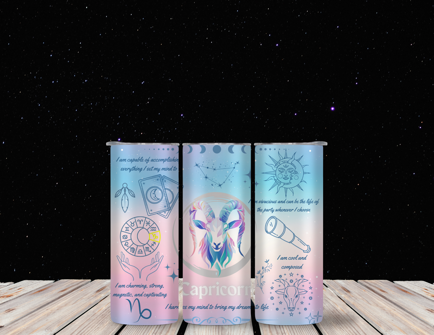 Capricorn 20oz Skinny Tumblers