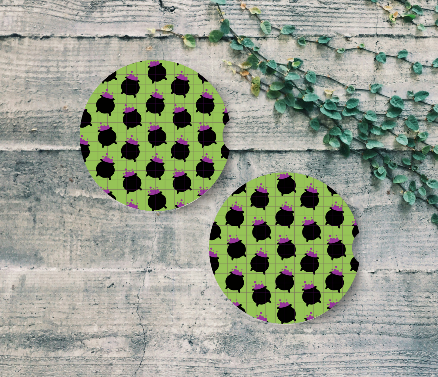 Witch Cauldron - Car Coasters