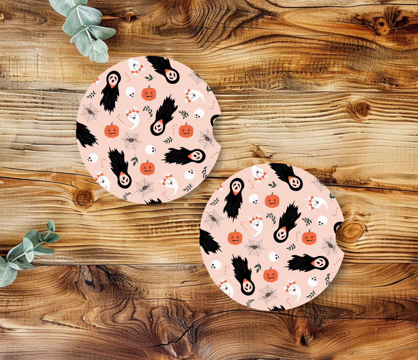 A Pretty Halloween - Car Coasters