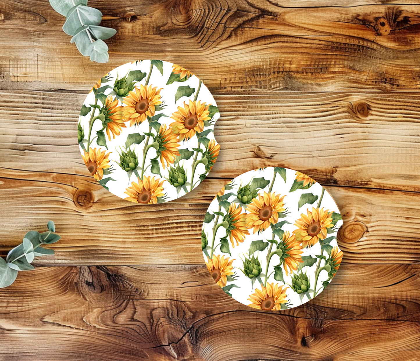 A Field of Sunflowers - Car Coasters