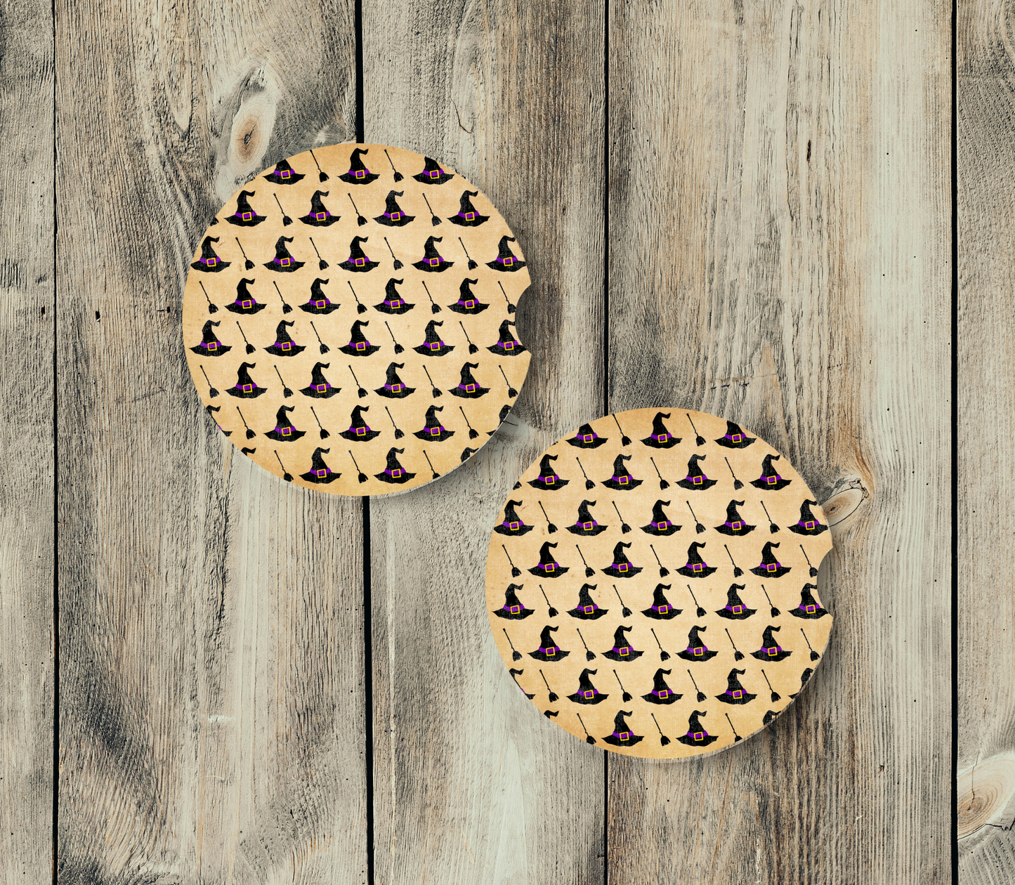 Vintage Witch - Car Coasters