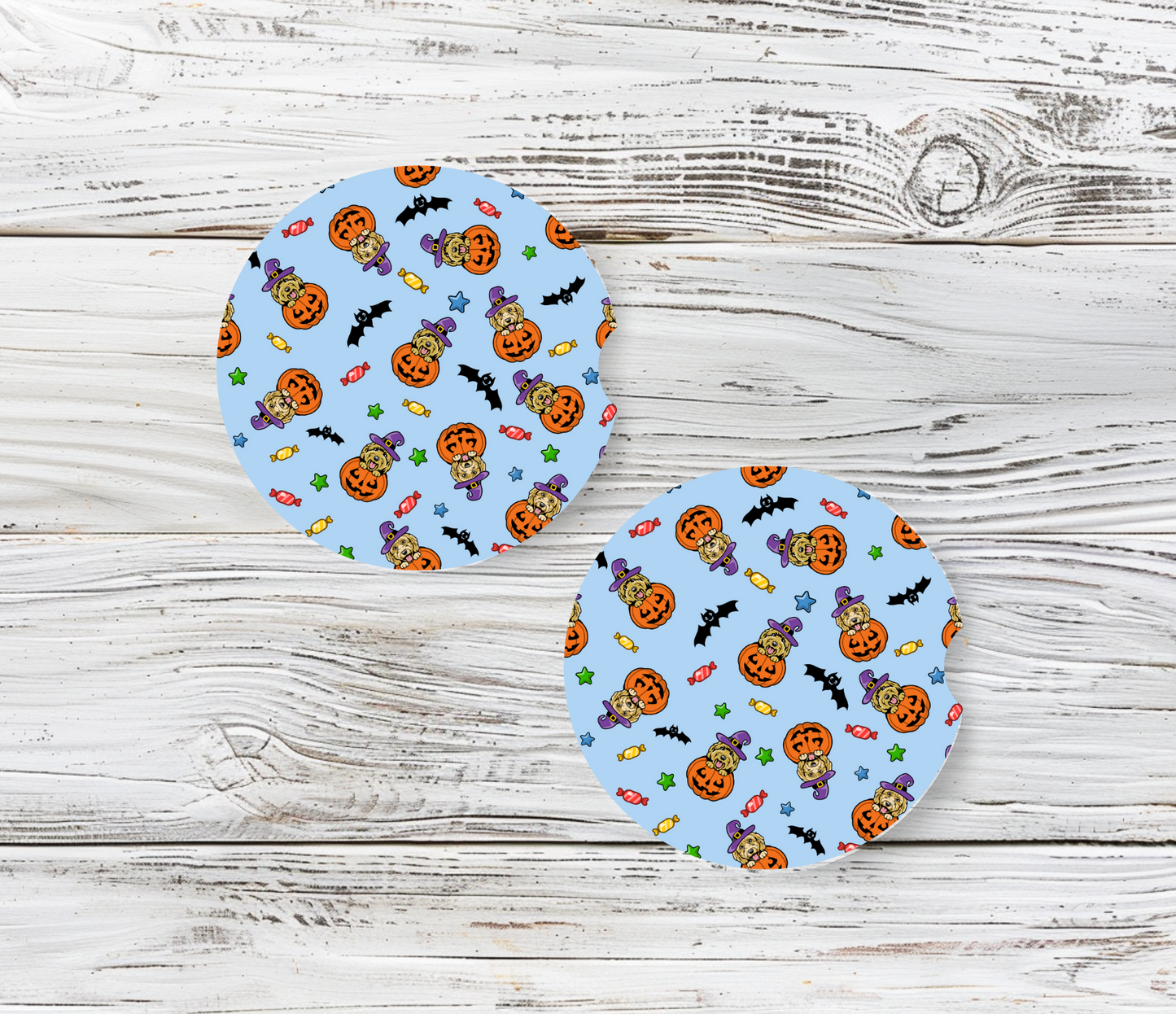 Halloween Dog - Car Coasters