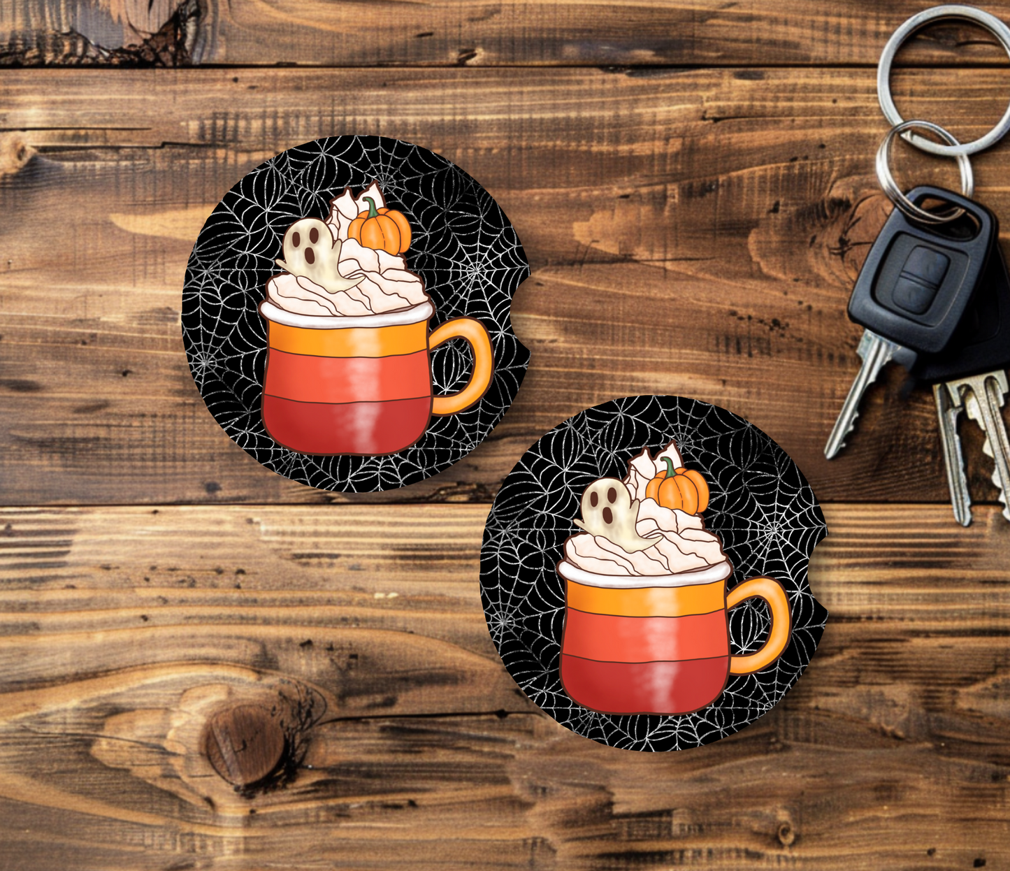 Pumpkin Latte - Car Coasters