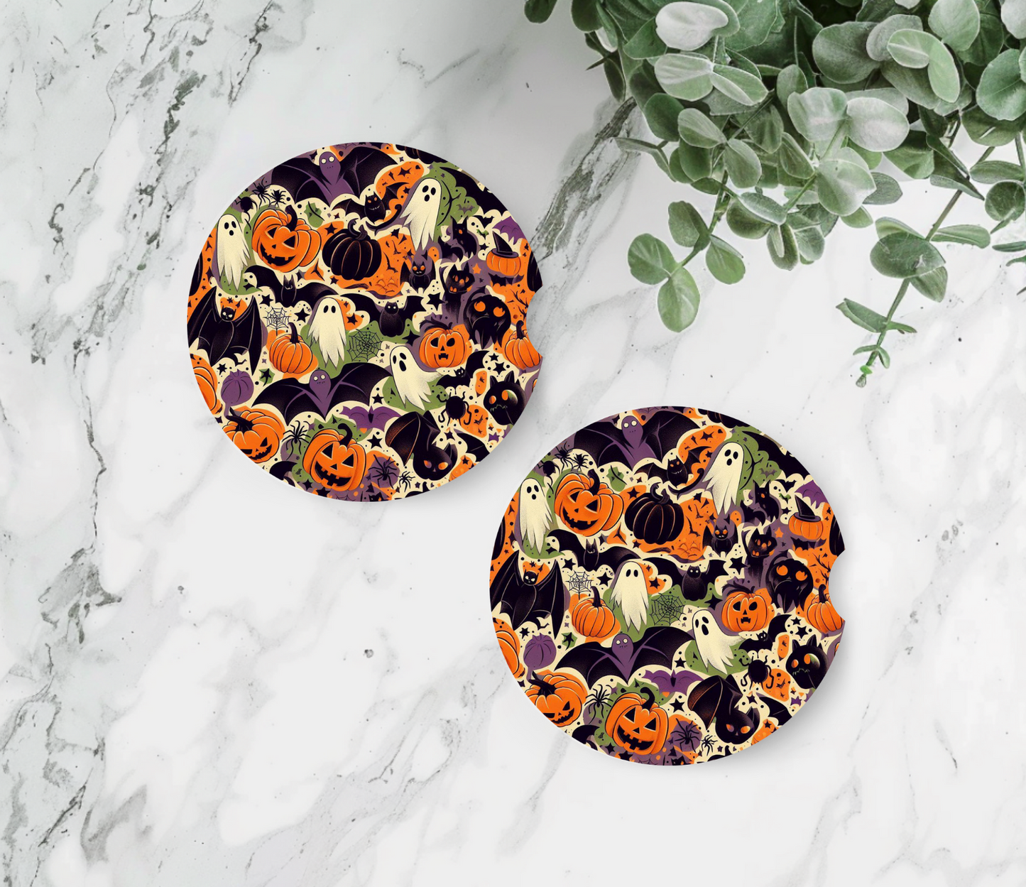 A Spooky Halloween - Car Coasters