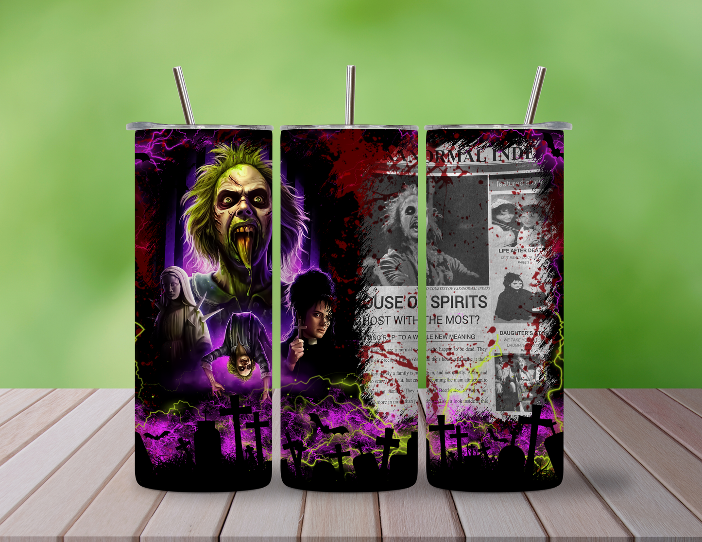 Beetlejuice 20 oz Skinny Tumbler