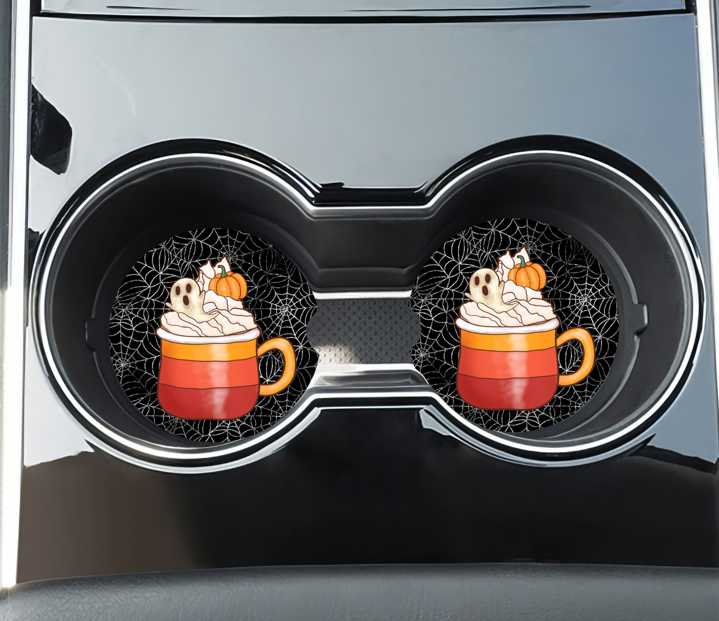 Pumpkin Latte - Car Coasters