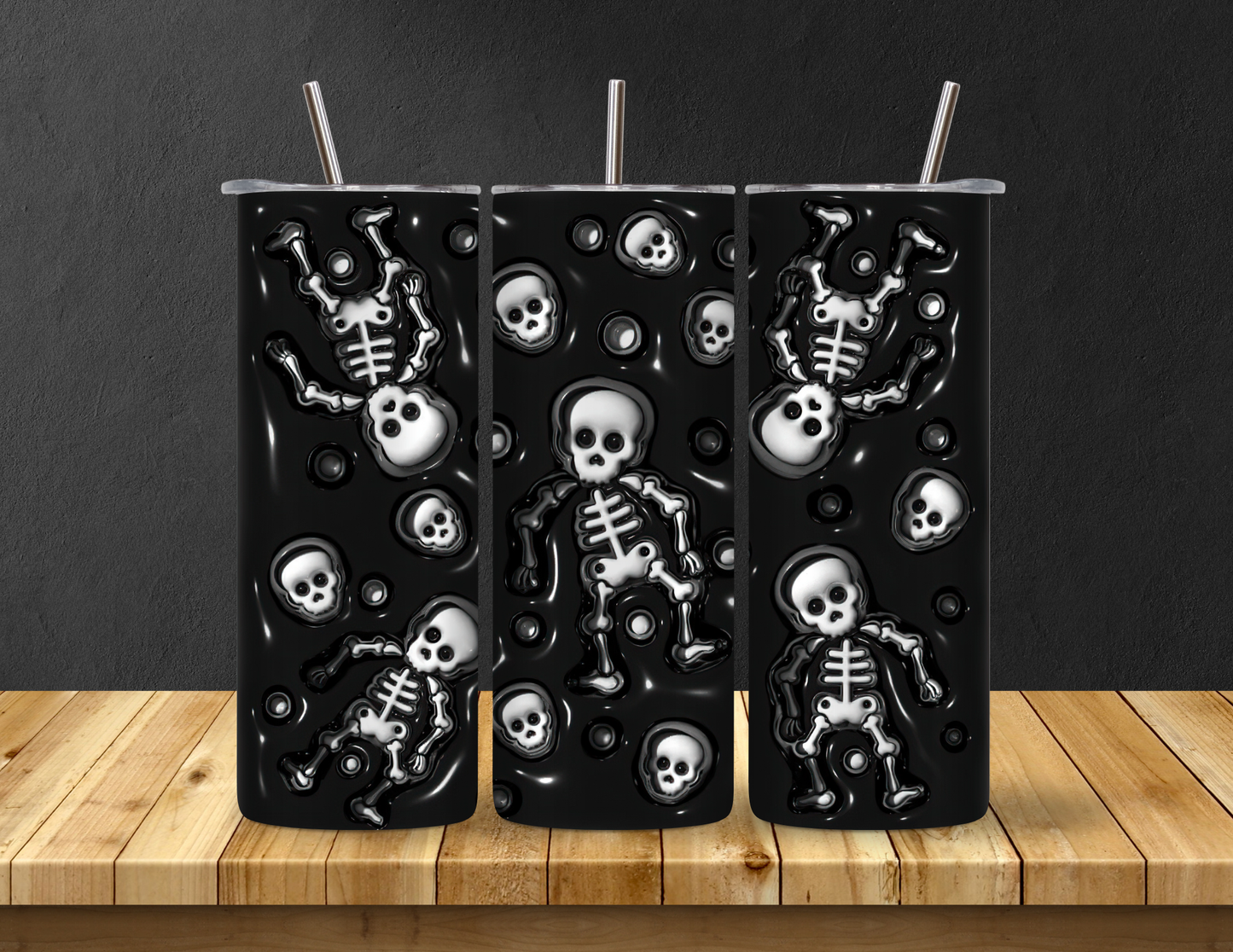 Skeleton 20 oz Skinny Tumbler