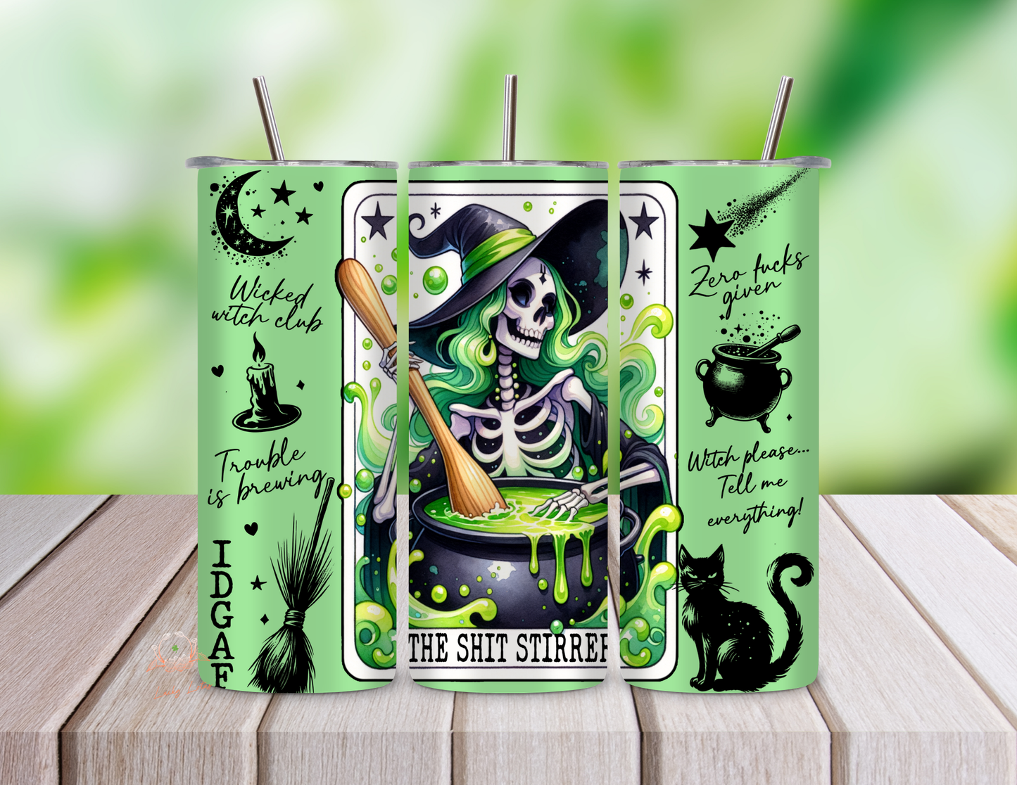 The Sh** Stirrer Tarot 20 oz Skinny Tumbler