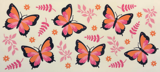 Pink & Orange Butterflies