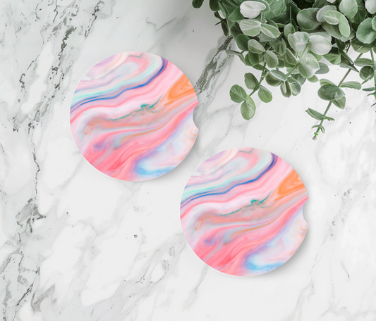 Pastel River - Car Coasters