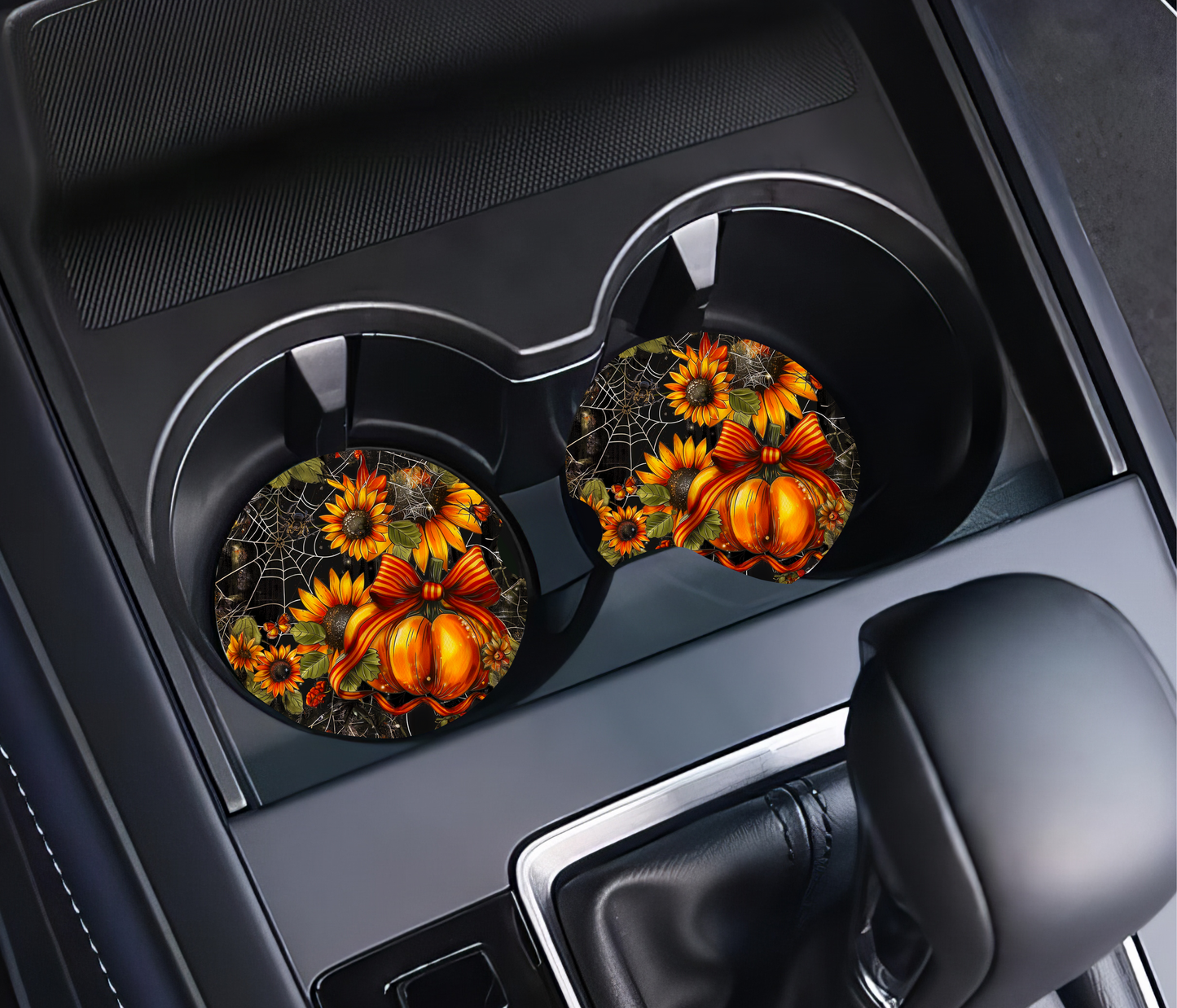 Pumpkins & Webs - Car Coasters