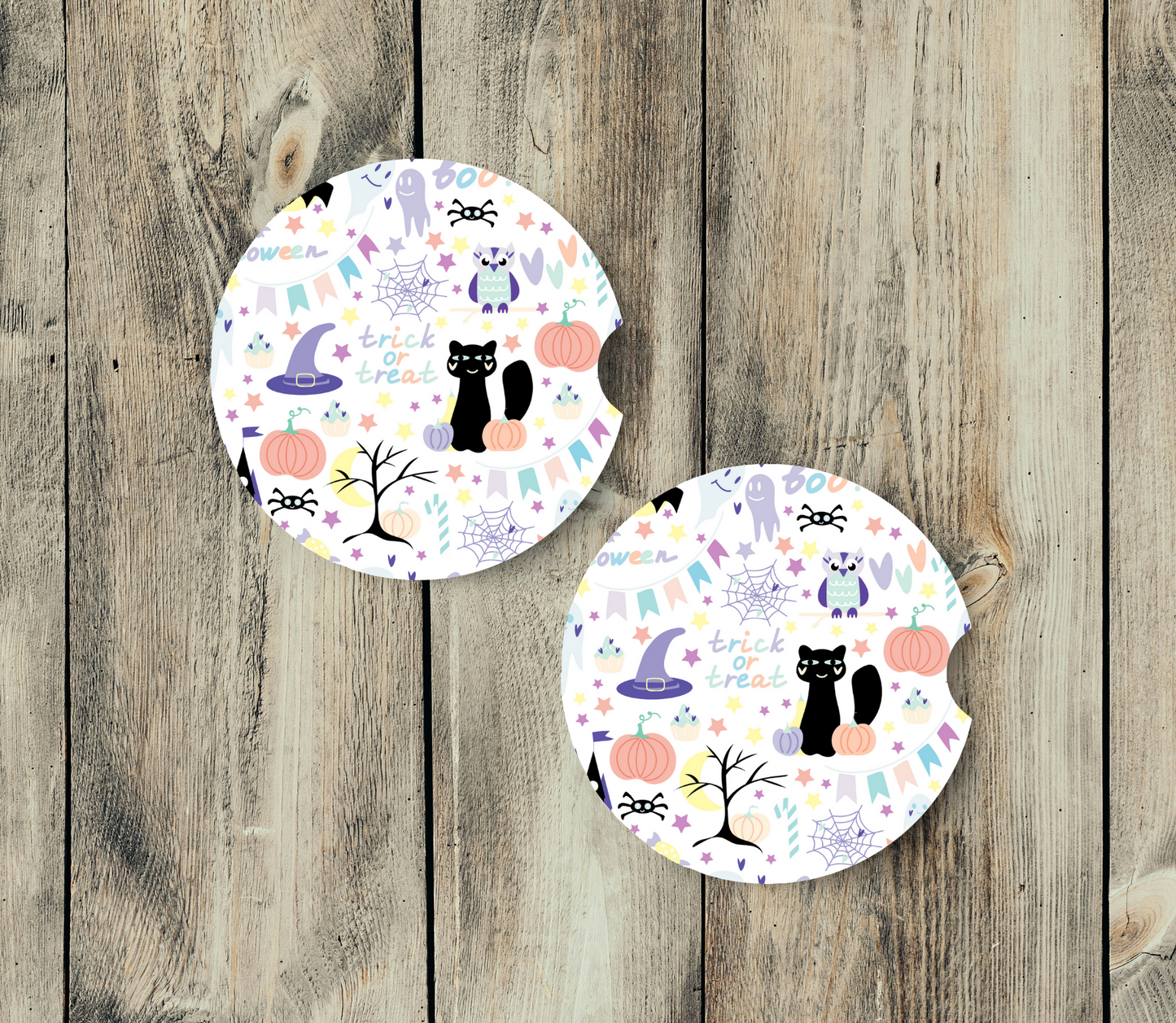 Pastel Halloween - Car Coasters