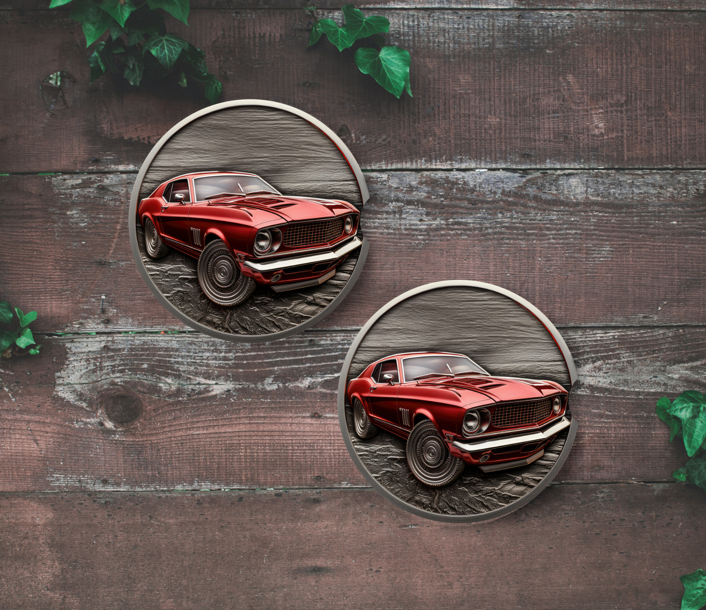 Red Classic Car - Car Coaster