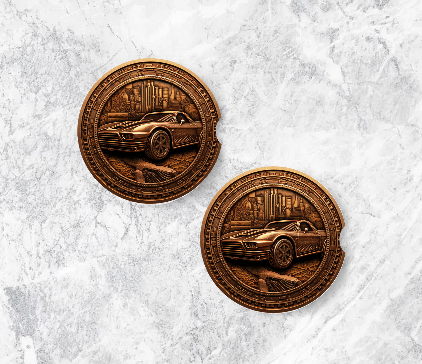 Copper Classic Car - Car Coaster