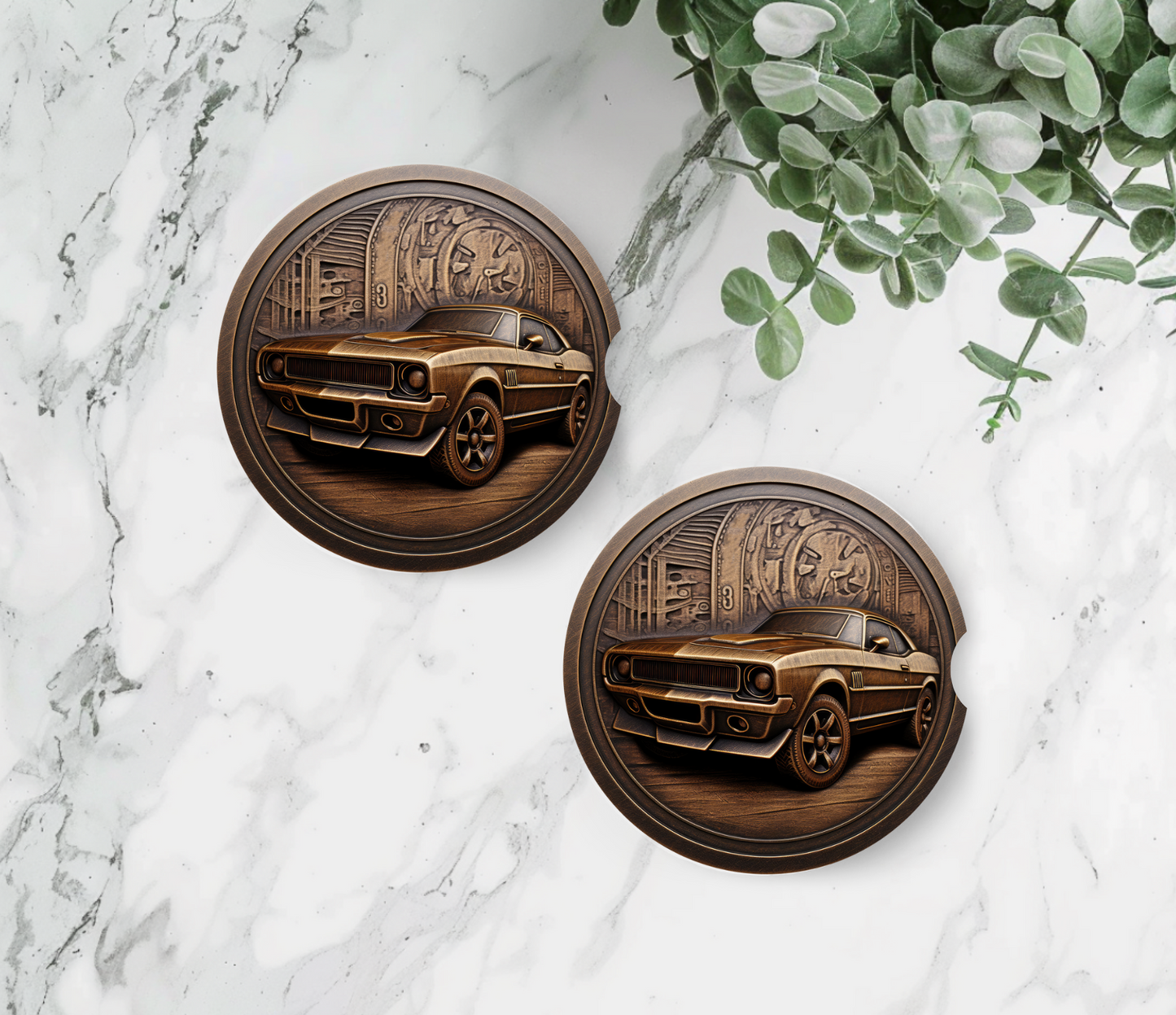 Dark Copper Classic Car - Car Coaster