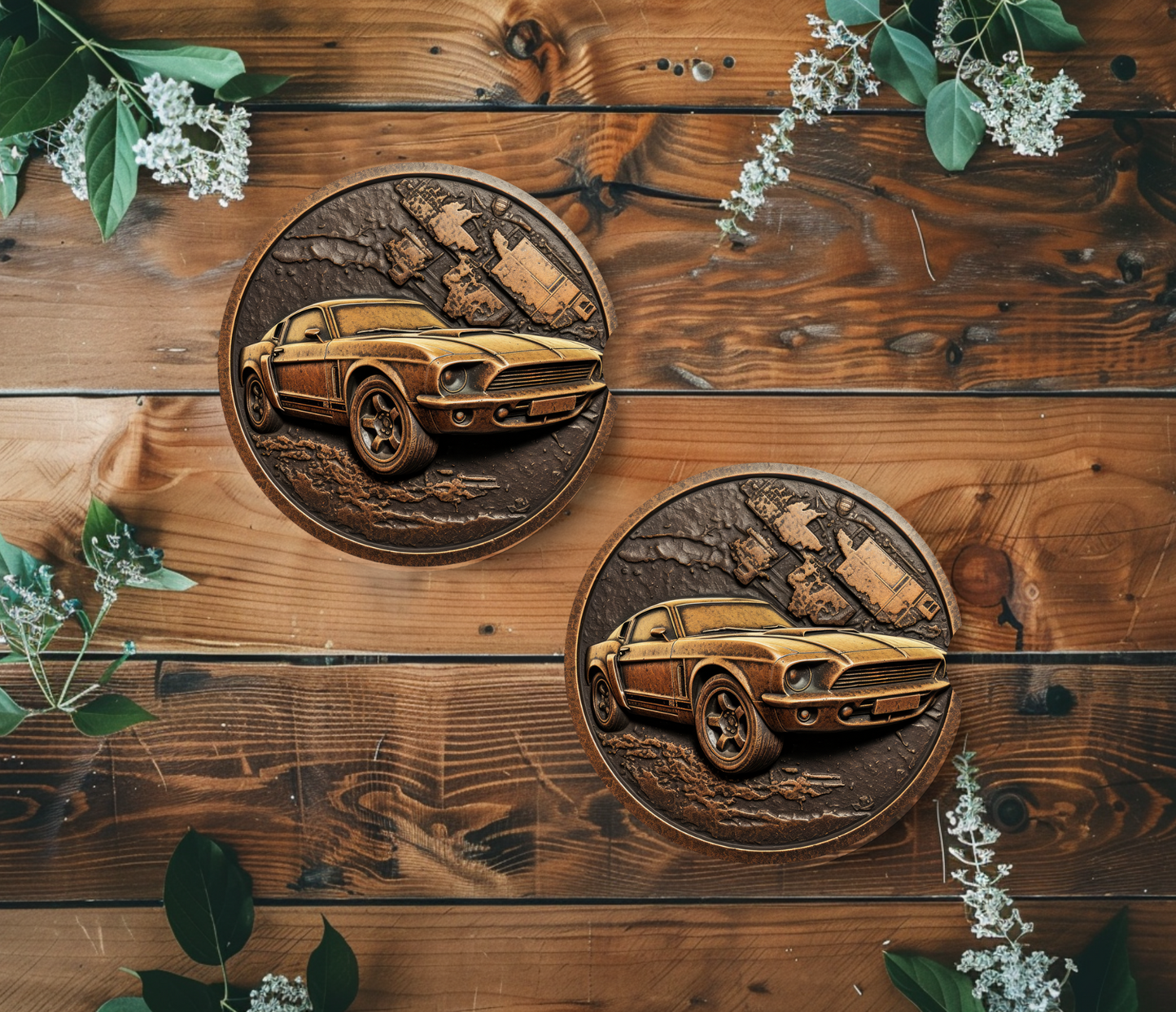 Rusty Classic Car - Car Coaster