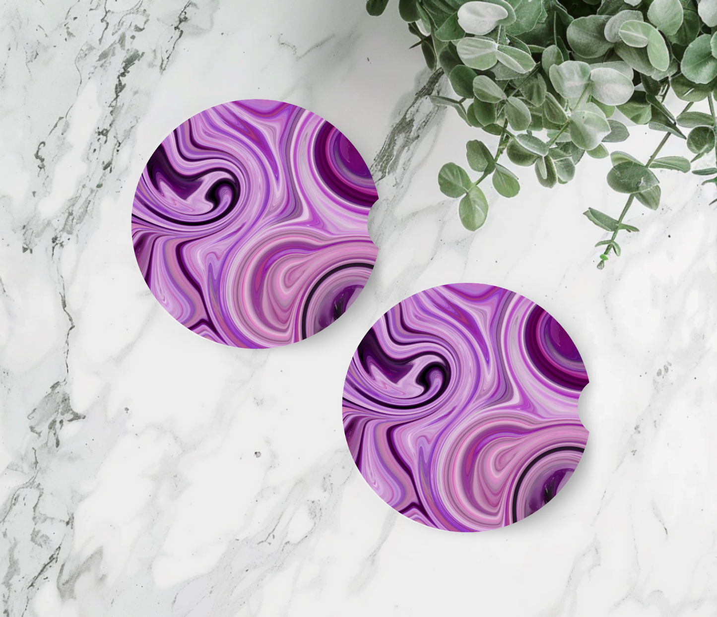 Groovy Purple - Car Coasters