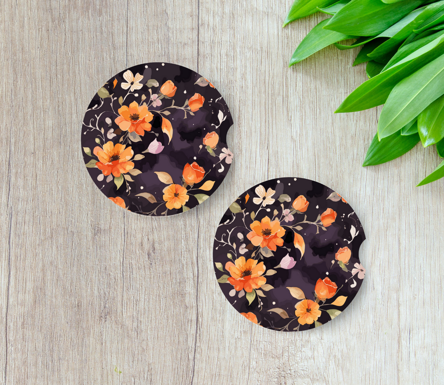 Little Vintage Flowers - Car Coasters