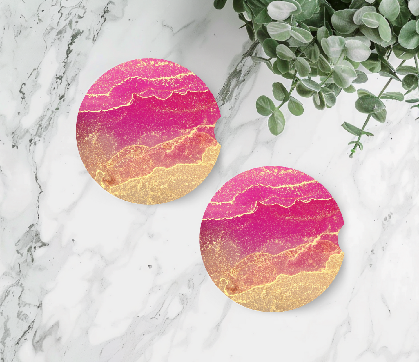 Pink River - Car Coasters