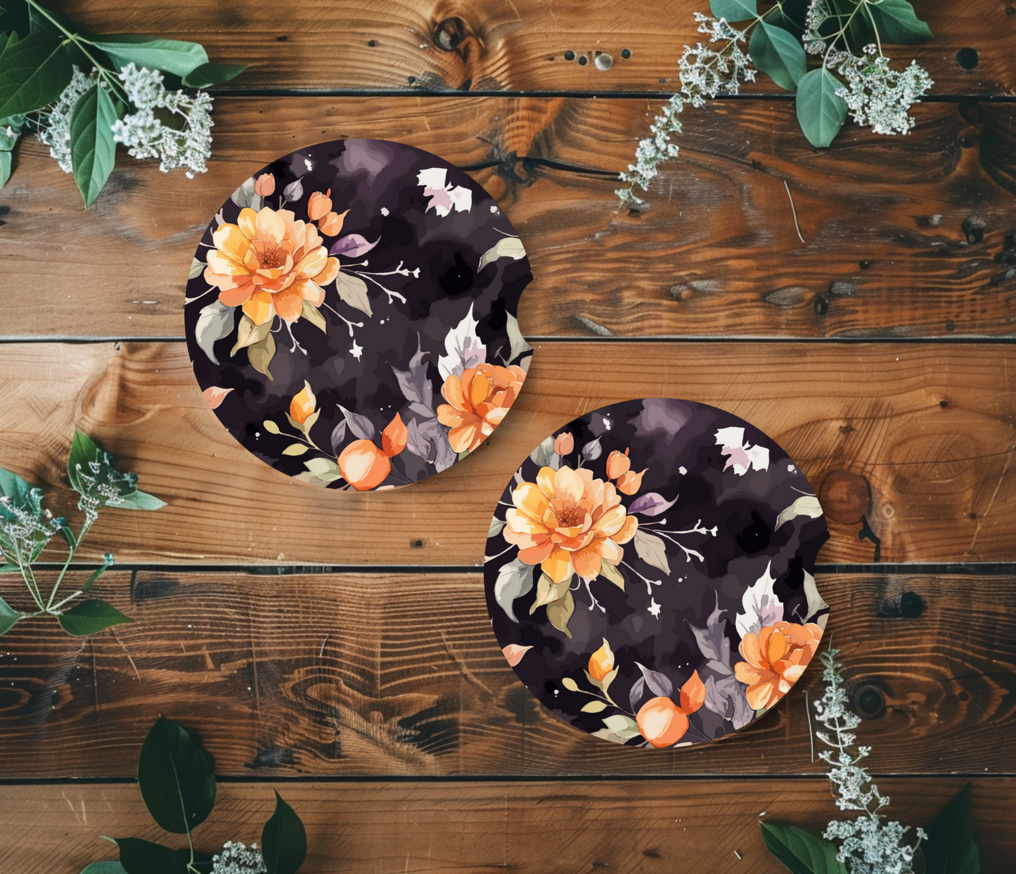 Vintage Floral - Car Coasters