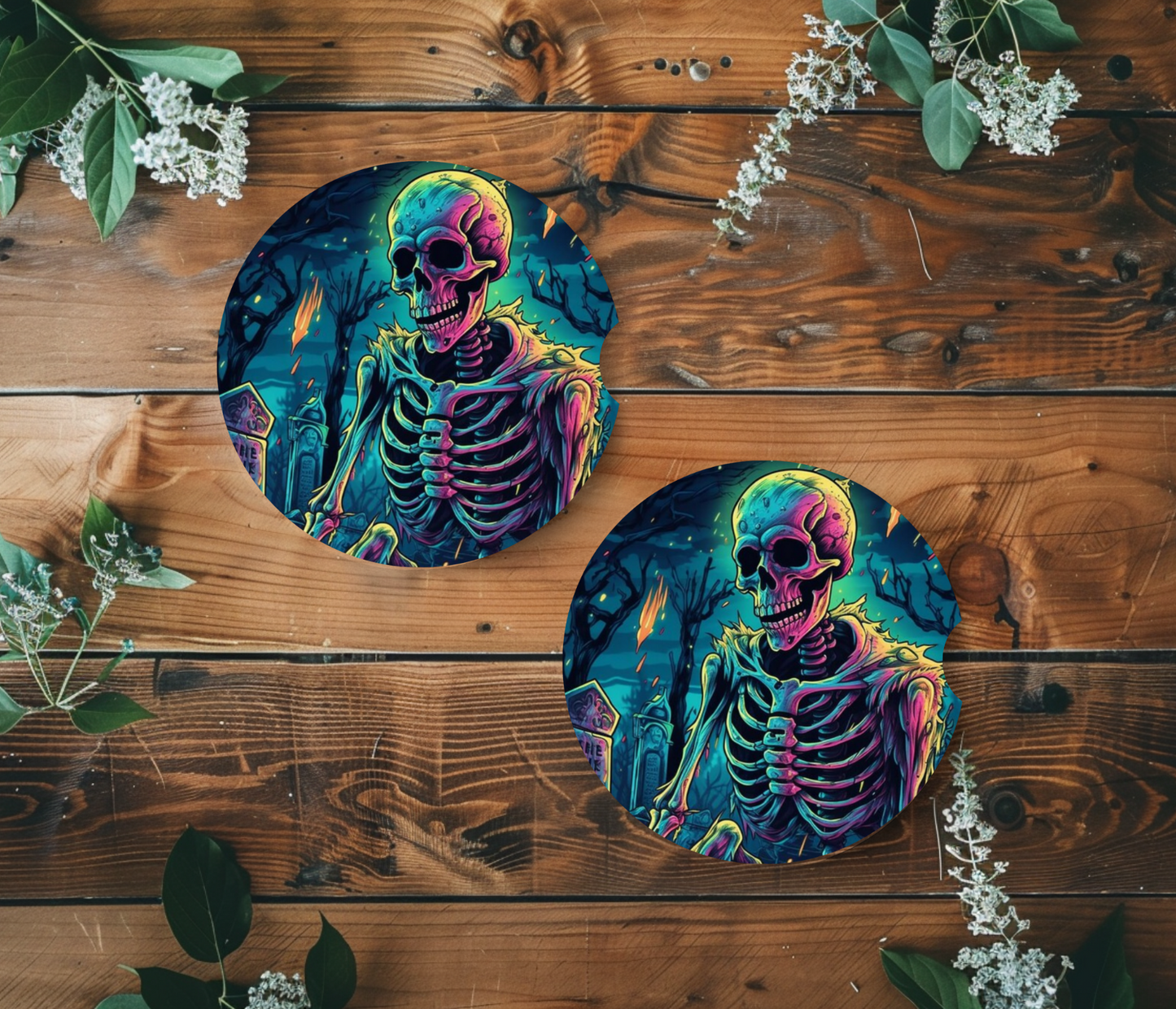 Skeleton Car Coasters