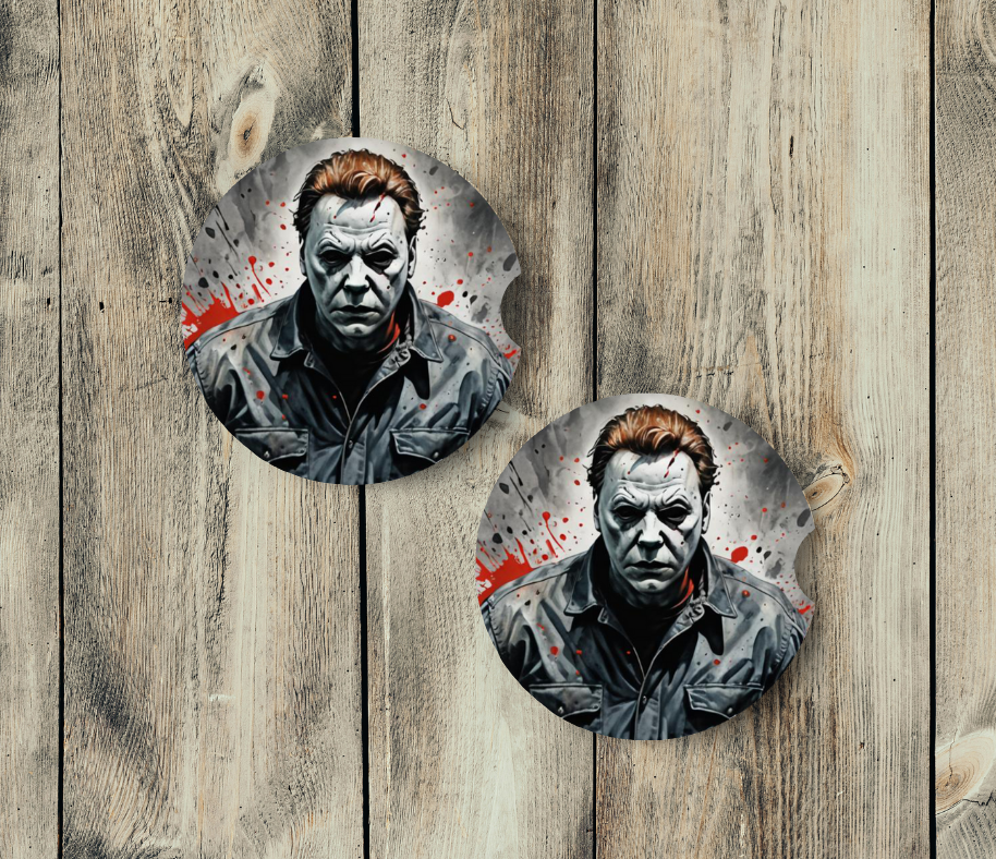 Face of Halloween - Car Coasters