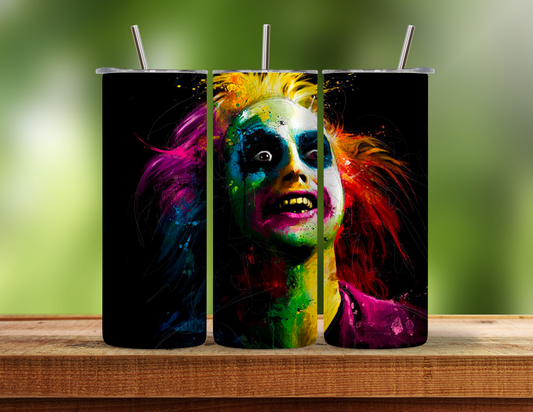 Watercolor Beetlejuice 20 oz Skinny Tumbler