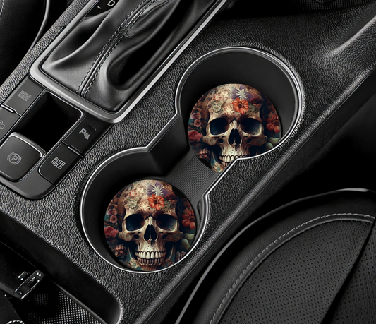 Beautiful Skull - Car Coasters