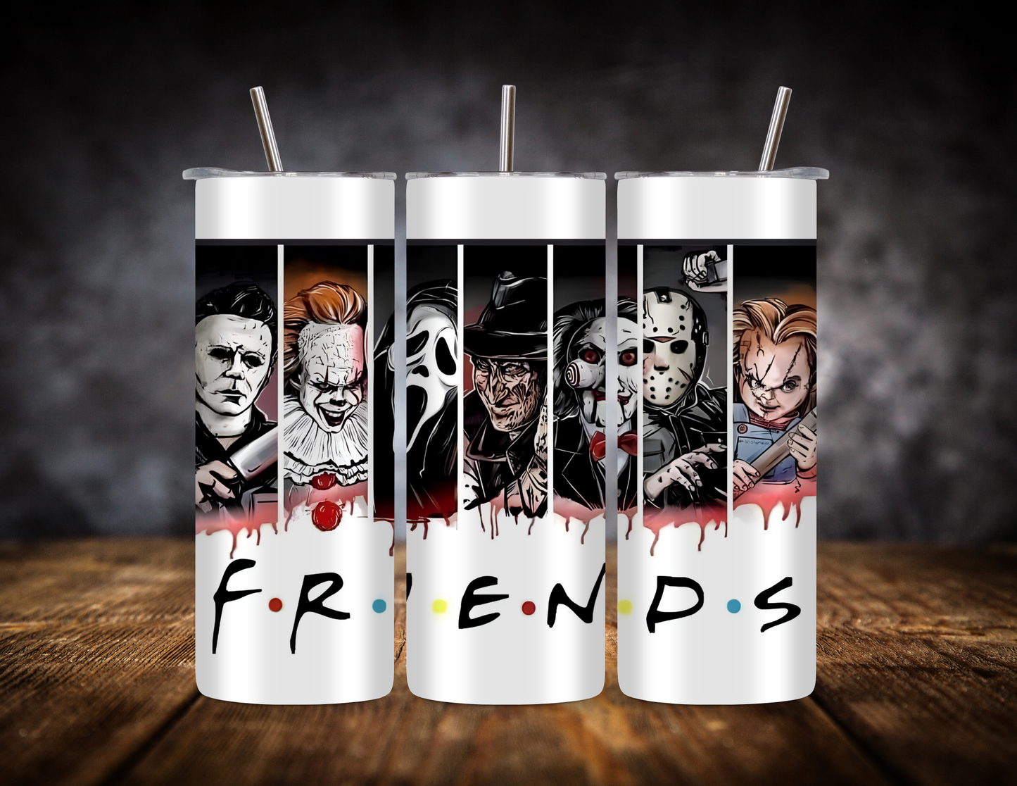 F.R.I.E.N.D.S Horror 20 oz Skinny Tumbler