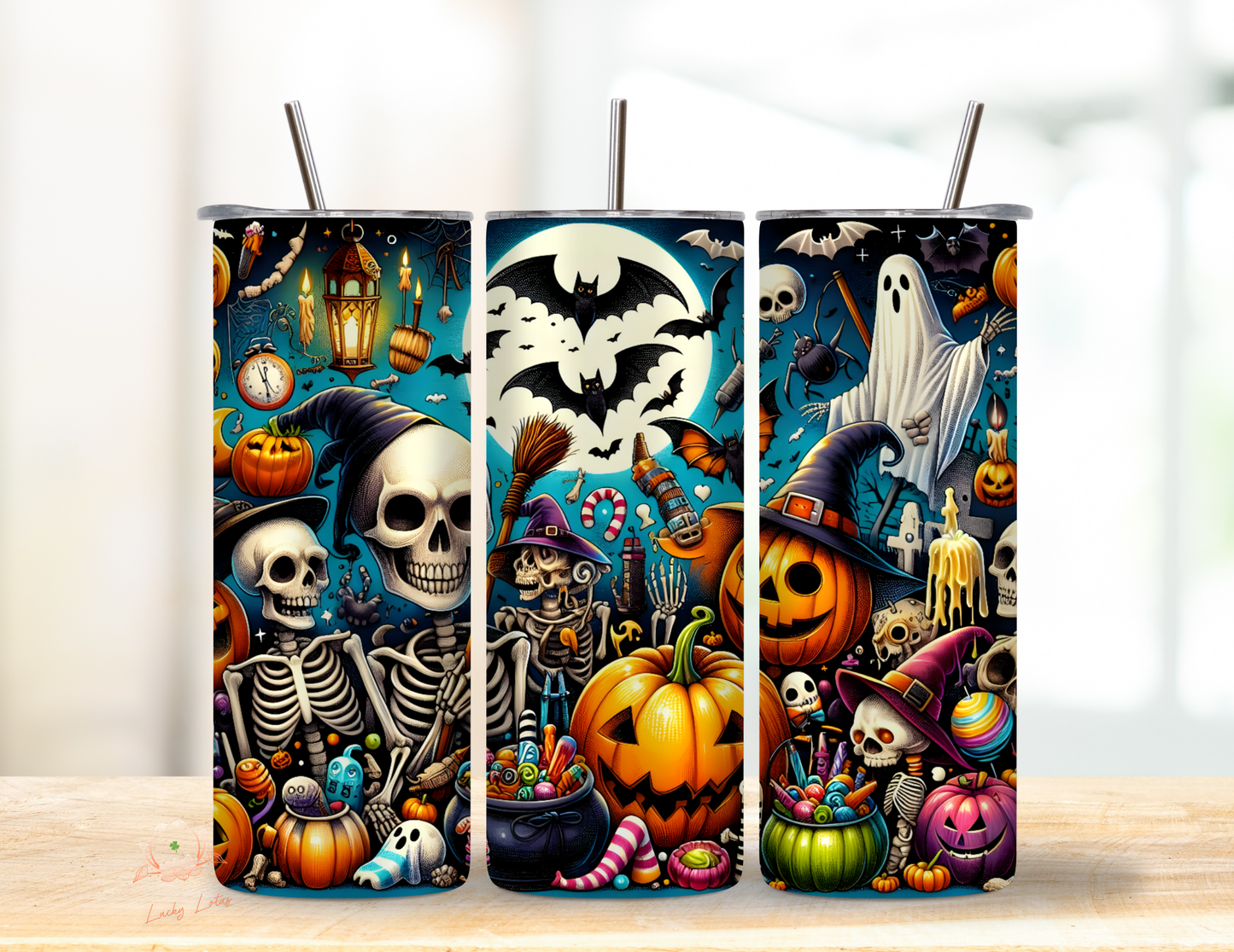 Spooky Halloween 20 oz Skinny Tumbler