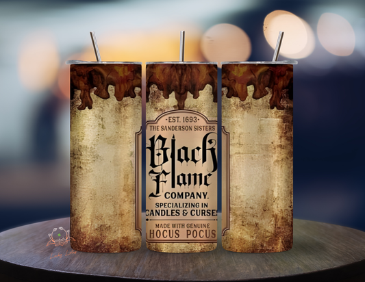 Black Flame 20 oz Skinny Tumbler