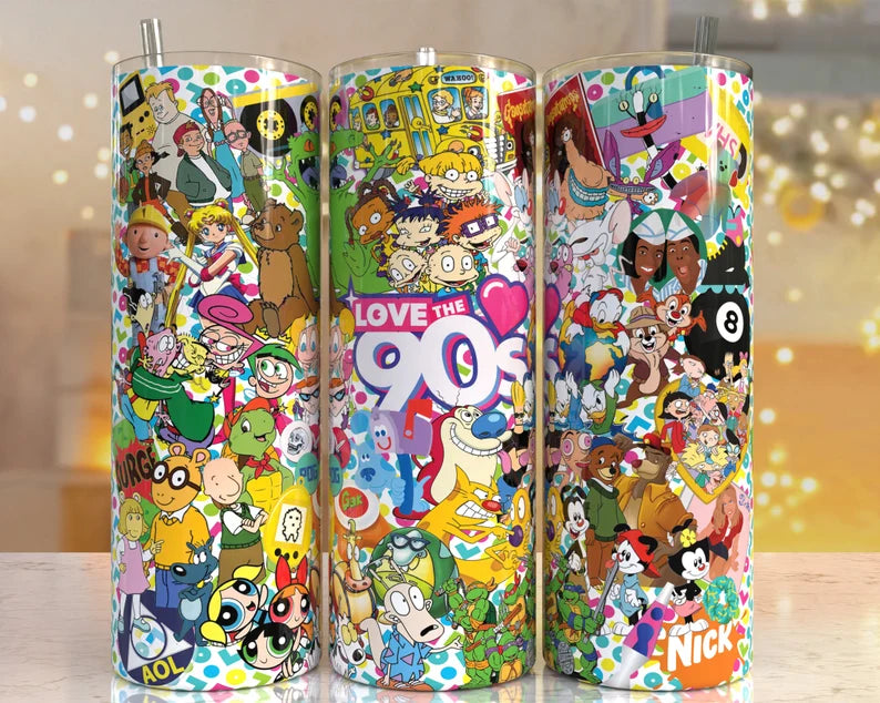 Love The 90's 20 oz Skinny Tumbler