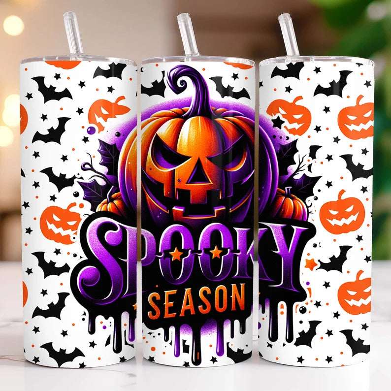 Spooky Season Pumpkin 20 oz Skinny Tumbler