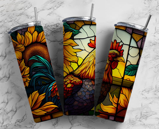 Rooter Stained Glass 20oz Skinny Tumbler