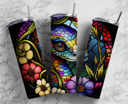 Snake Stained Glass 20oz Skinny Tumbler