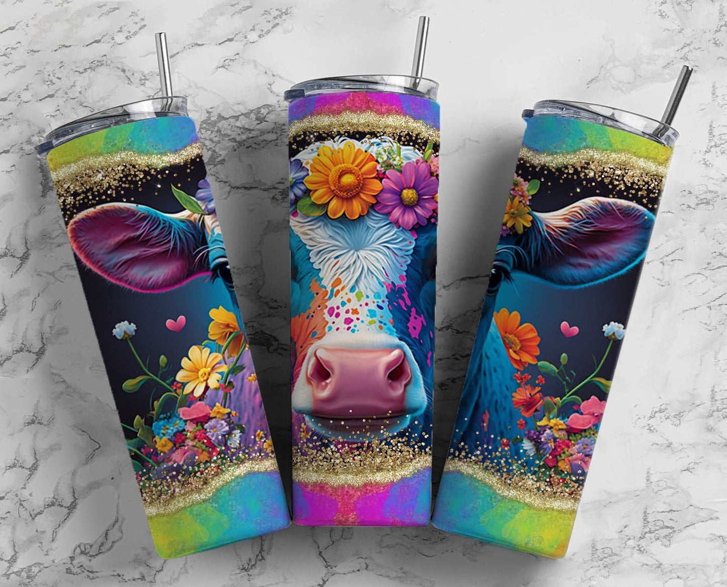 Cow 20oz Skinny Tumbler